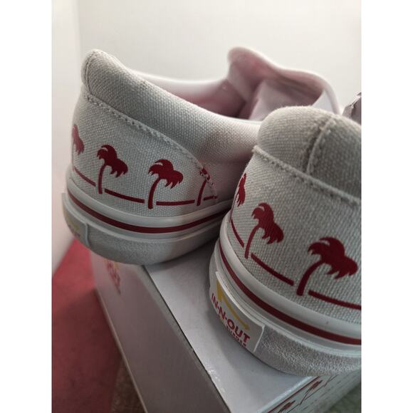 IN N OUT BURGER SLIP ONS SIZE MENS 9 WOMENS 10.5 DRINK CUP PALM TREE LIMITED ED - Picture 5 of 8